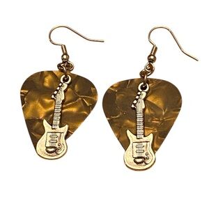 Guitar Pick Dangle Earrings